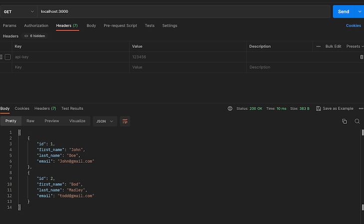 NestJS Local Host Terminal