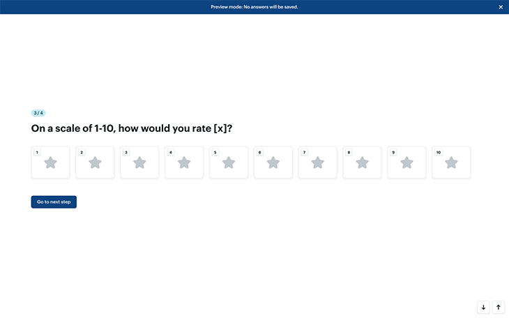 Rating Scale Question Example