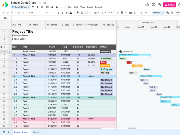 Simple Template Excel