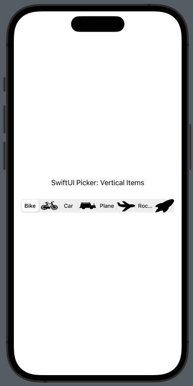 SwiftUI SegmentedControl Vertical Items
