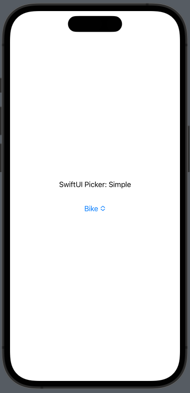 SwiftUI Simple Picker