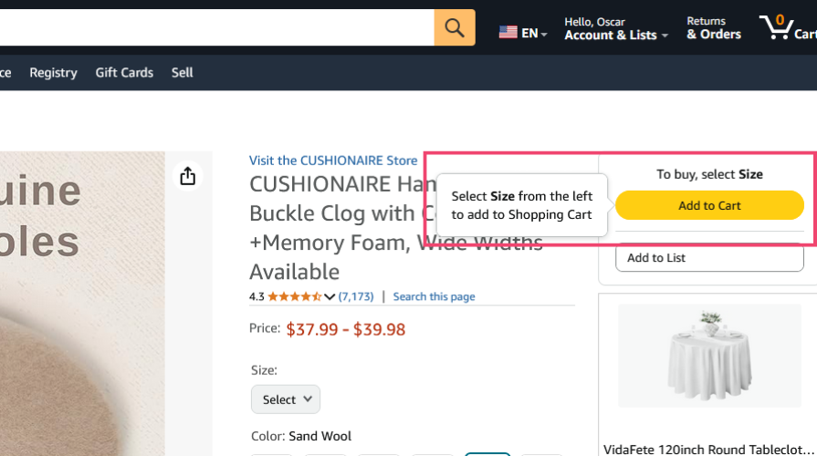 Amazon Cart