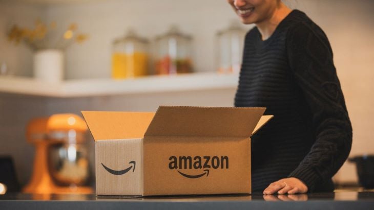 Amazon Box and Person