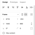 Design and Frame Options in Figma