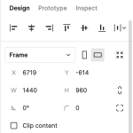 Design and Frame Options in Figma