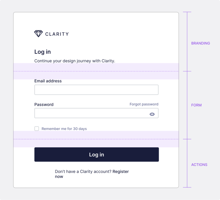 Grouping Elements Clarity UI