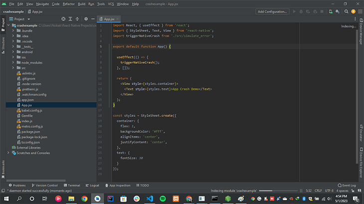 Open the project in Android Studio