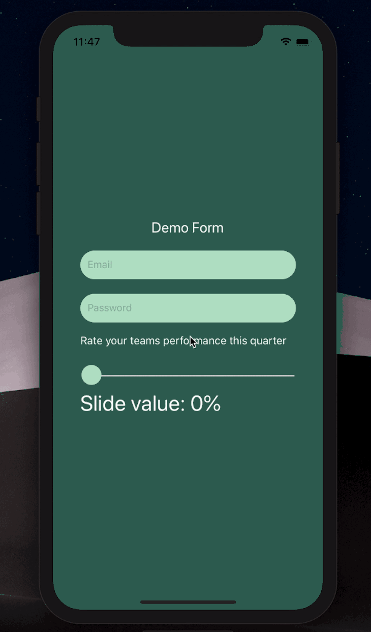 React Native Slider Demo