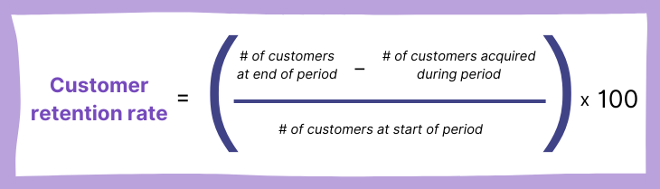 Formula To calculate Customer Retention Rate