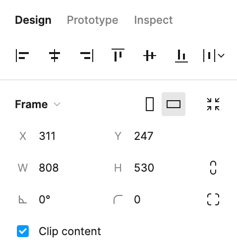 Selecting the Clip Content Option