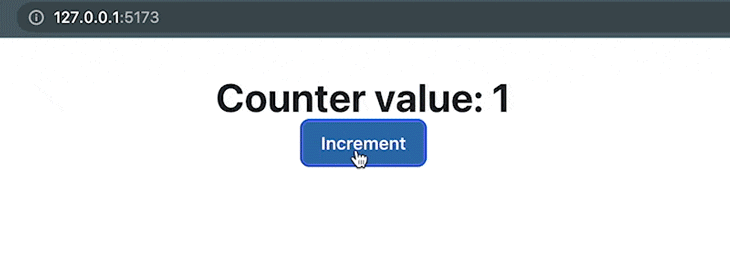 Vite Signia Counter Value Increment UI