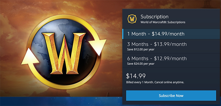 World Of Warcraft Subscription Screenshot