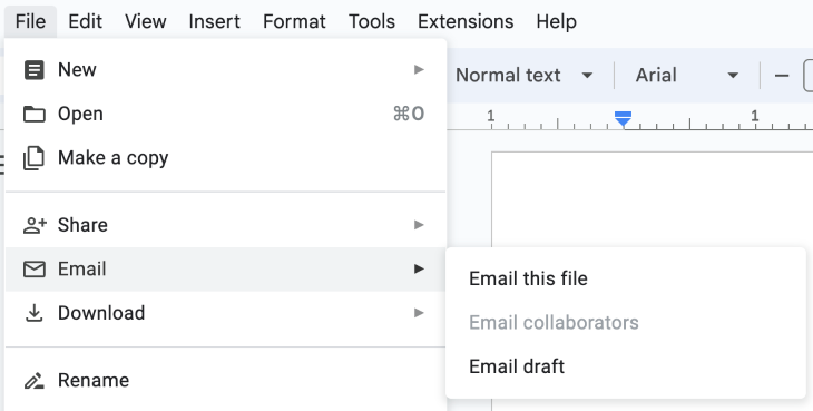 Progressive Disclosure Implementation Tip: Hover And Click Actions. Example: Google Docs File Menu