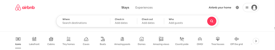 Airbnb Website With Clear Labels Indicating How Users Can Navigate Through The Gui