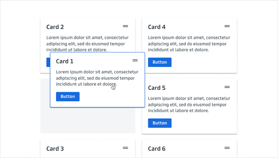 Goldman Sachs Design System Demo Of Drag And Drop Component With Visual Cues To Help Users