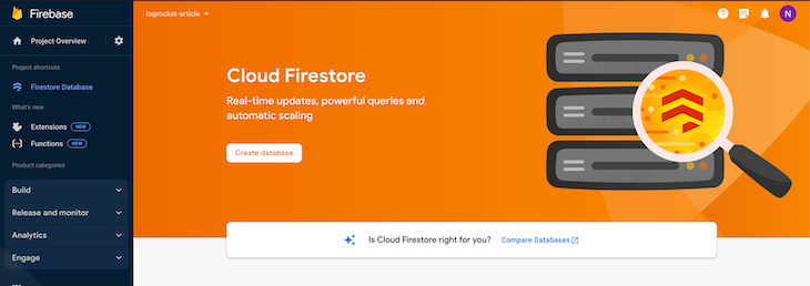 Creating the Firebase Database