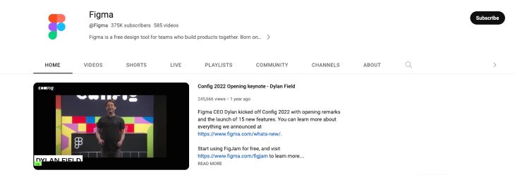 Figma's Youtube