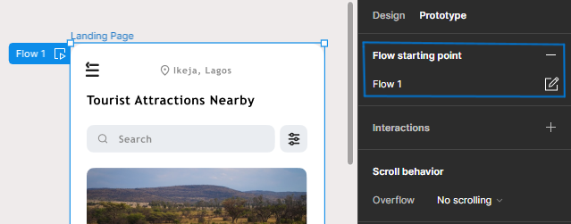 Flow Starting Point for Figma Prototype