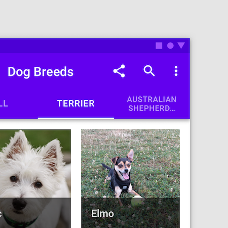 Material Design Screenshot Showing Tab With Text Cut Off