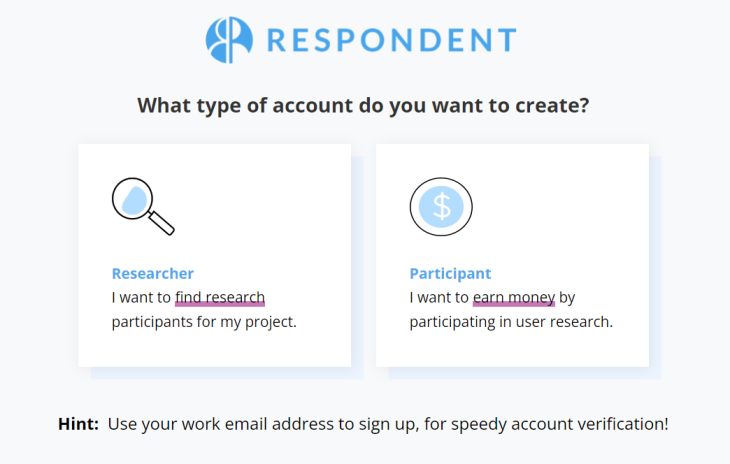 Respondent UX Participants