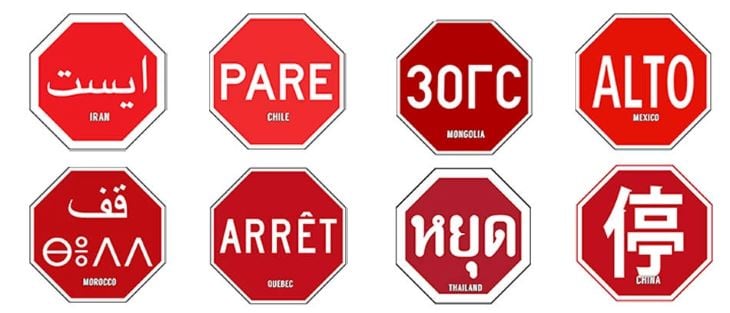 Stop Signs in Different Languages