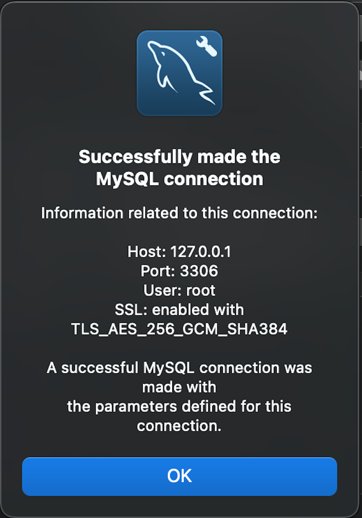 Successful MySQL Database Connection 
