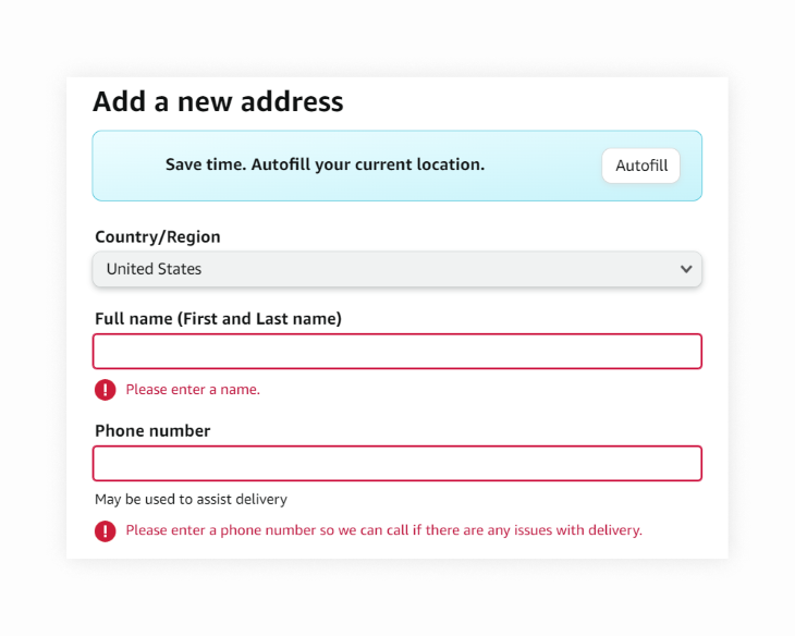 Add Address Form