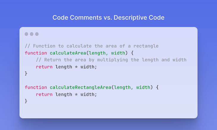 Code Comments Vs. Descriptive Code