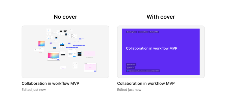 A Figma File with and without a Cover