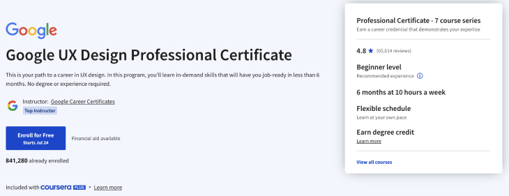 Google UX Design Professional Certificate