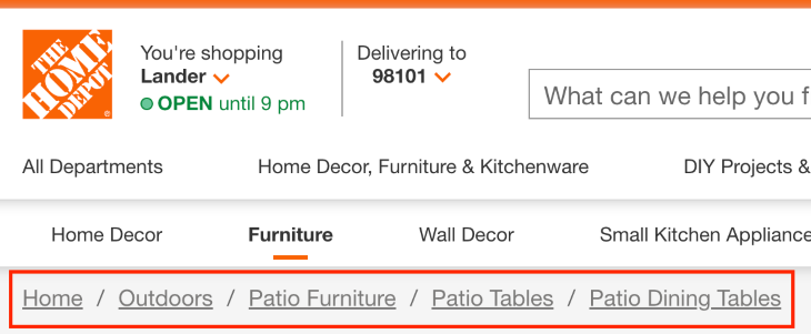 Home Depot Example