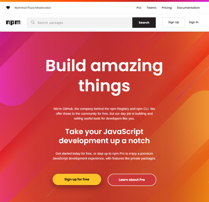 Npm Cross Platform Package Manager Homepage