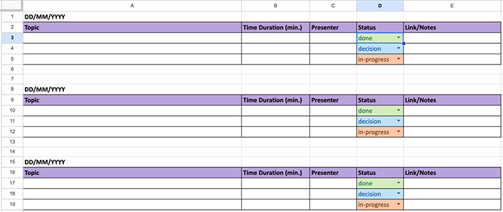 Meeting Agenda