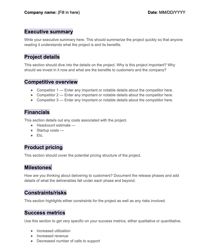 Project Proposal Template