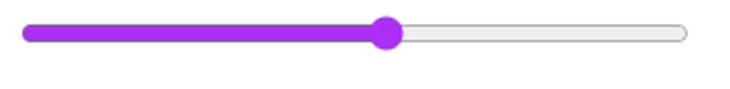 The range slider set to purple using a HEX value