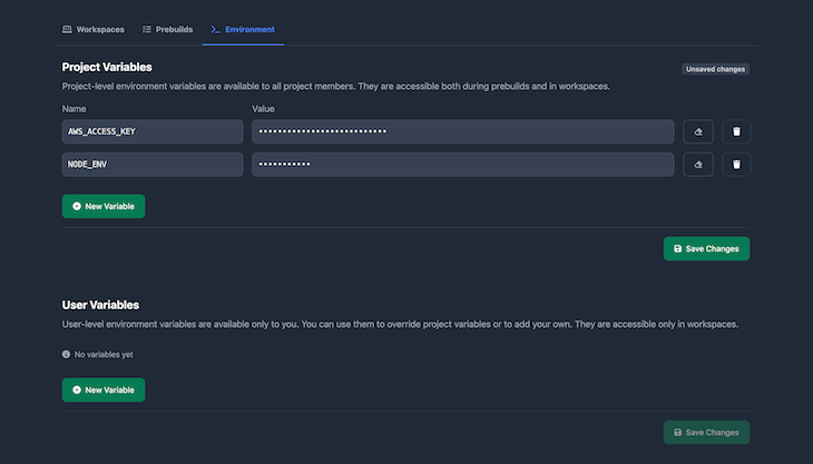  Setting Shared Environment Variables