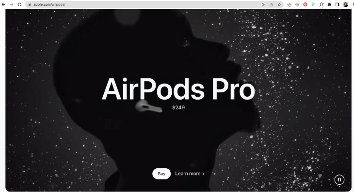 Airpods Pro Landing Page