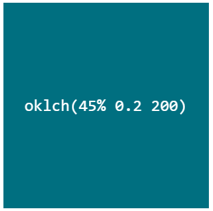 Color Created OKLCH Color Function