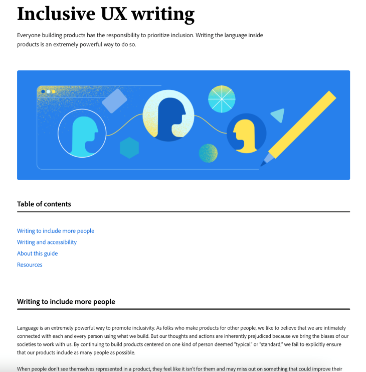 Inclusive UX Writing