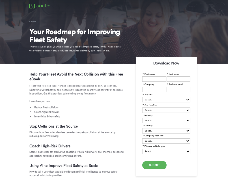 Nauto Landing Page