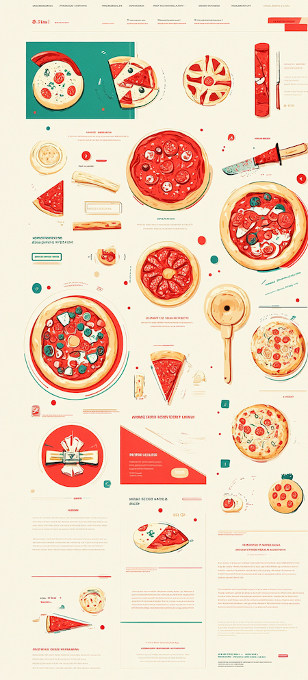 Refined Pizzera Website Prompt Output In Flat Design Style Instead Of Photorealism