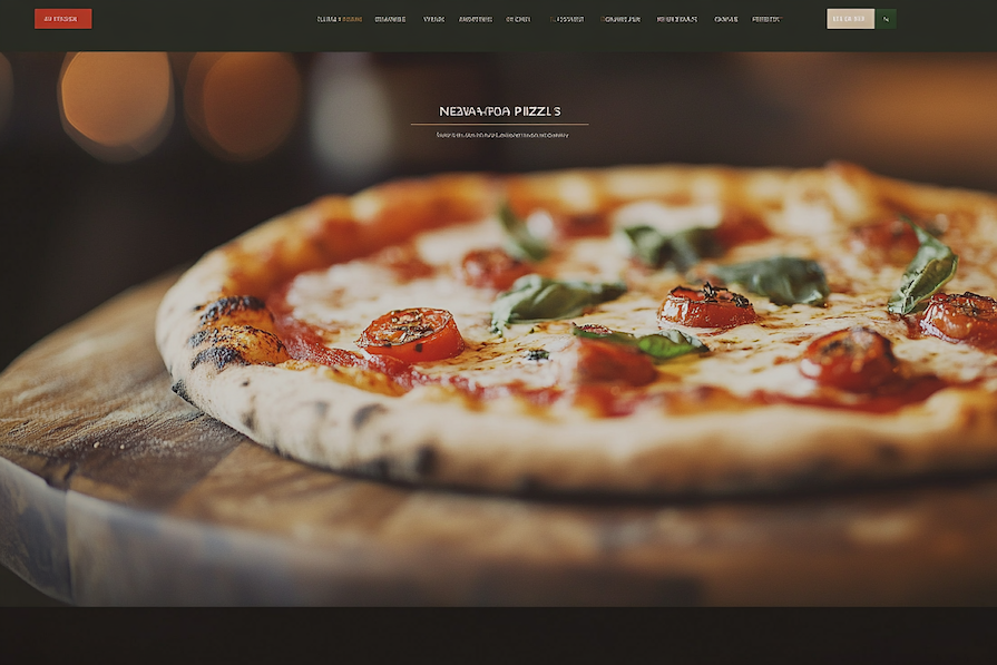 Hero Section For A Neapolitan Pizzeria Website Generated Using Midjourney AI