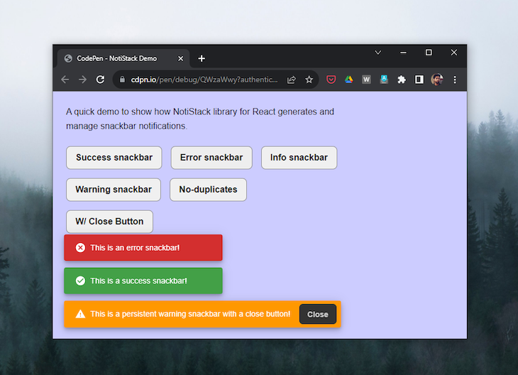 notistack homepage