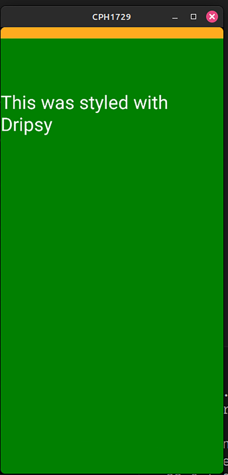 Dripsy rendering example