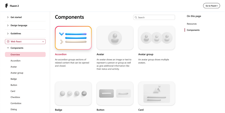 Fluent 2 Components