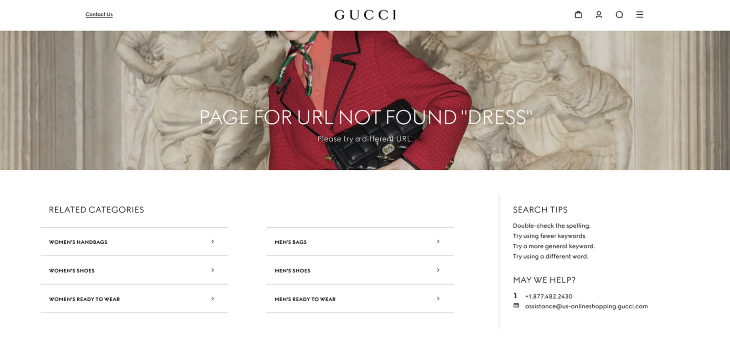 Gucci 404 Page