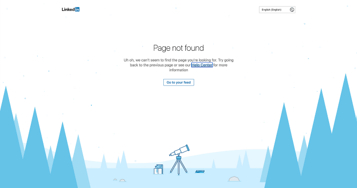 LinkedIn 404 Page