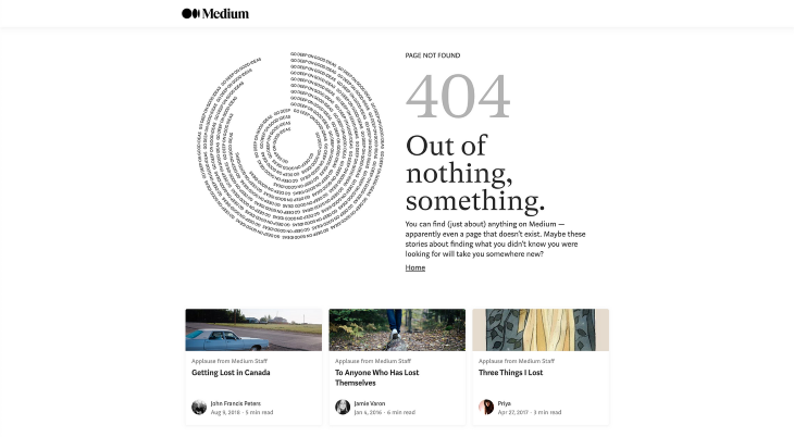 Medium 404 Page