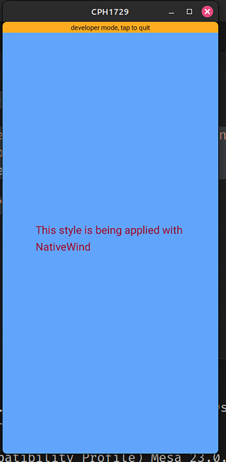 NativeWind rendering example