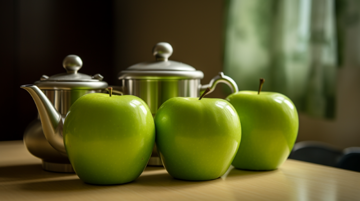 Three Green Apples